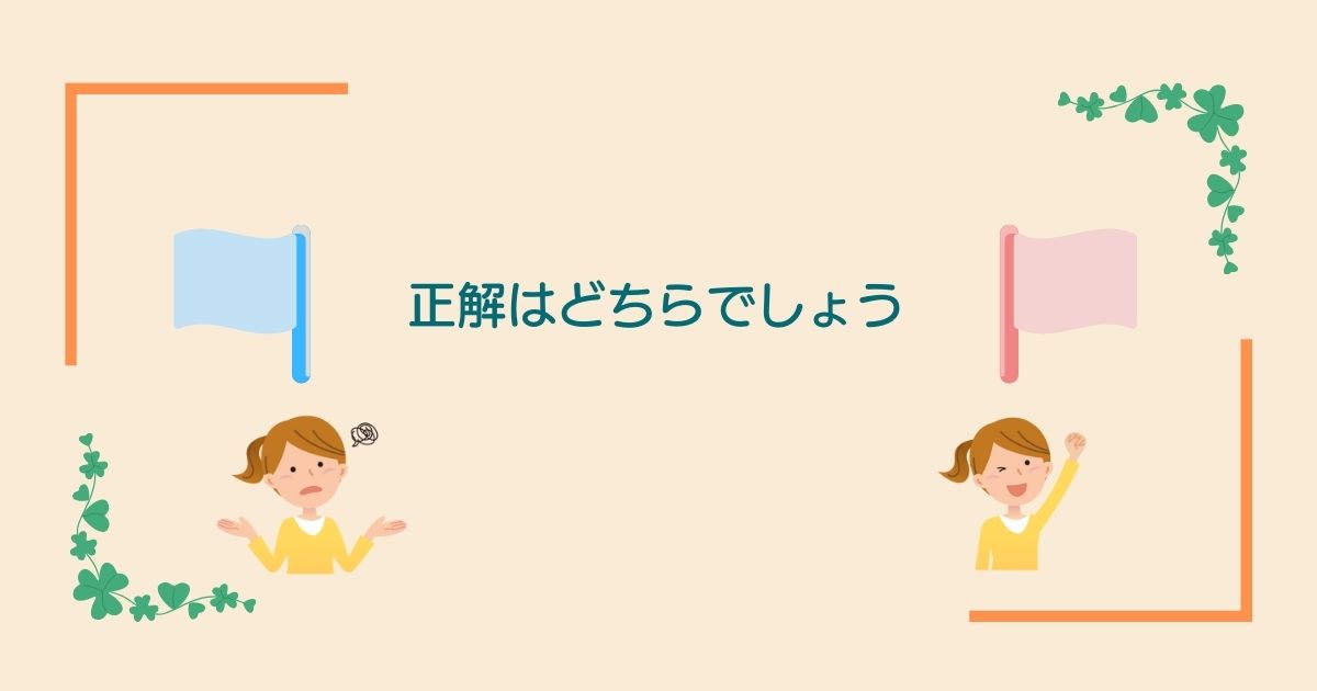 画像内のコメント「正解はどちらでしょう」